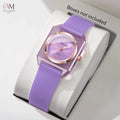 Elegant Rectangle Dial Women Watches Fashion Silicone Band Ladies Analog Wristwatches Reloj Mujer Girls Clock Gift (Without Box)