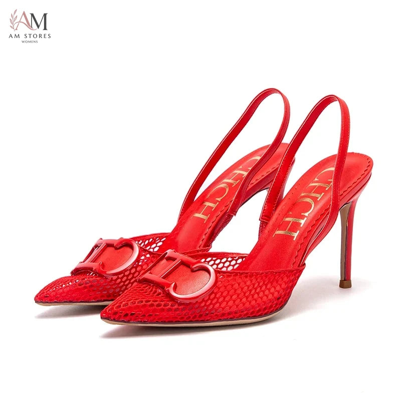 CHCH Women's Breathable Mesh 9cm High-Heel Sandals - view 6