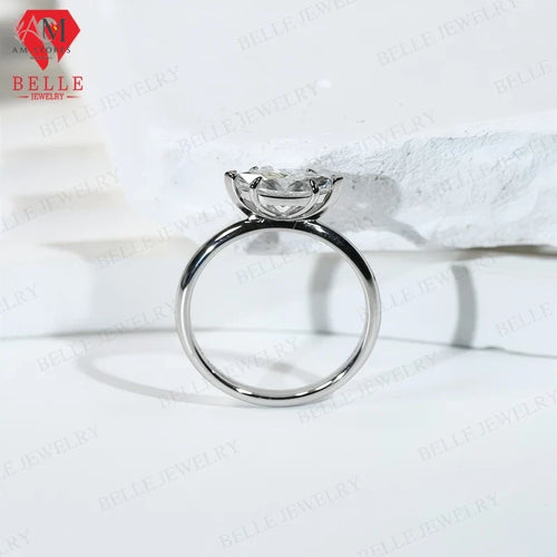 925 Sterling Silver Moissanite Wedding Women's Ring - view 2