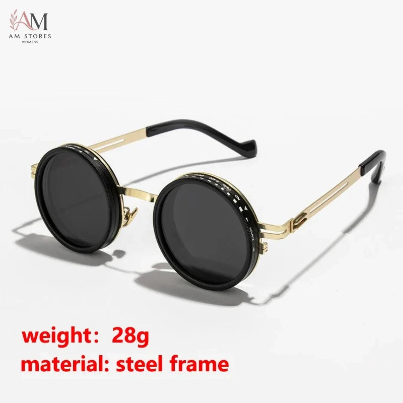 Unisex Vintage Round Polarized ND9 Eyeglasses UV400 - view 17