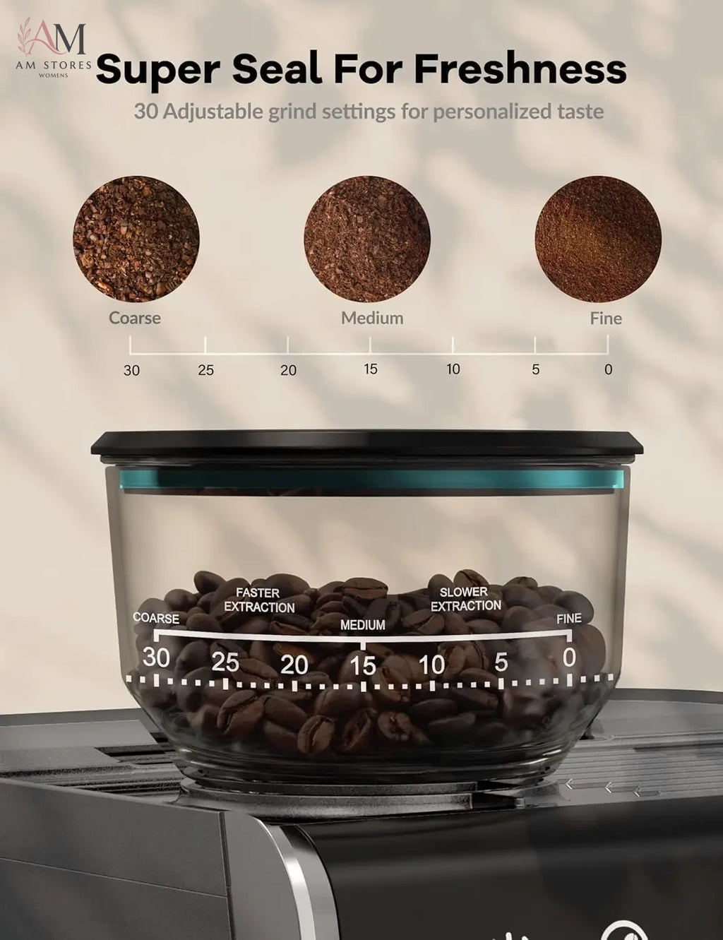 20-Bar 1450W Espresso Machine with Built-In Grinder - view 6