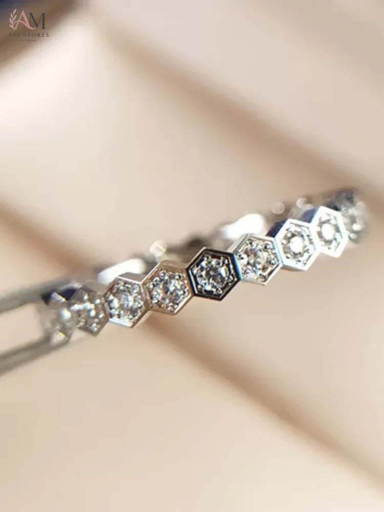 925 Sterling Silver Cubic Zirconia Engagement Wedding Women's Ring - view 8