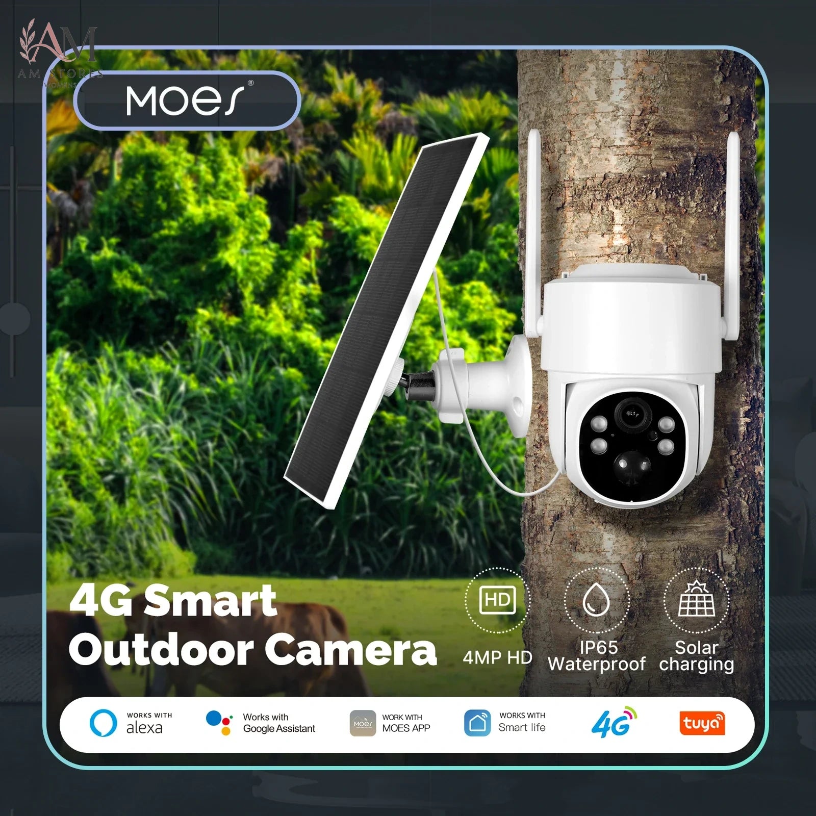 MOES 4G Wi-Fi Night Vision Security Camera with Water-Resistant - view 1