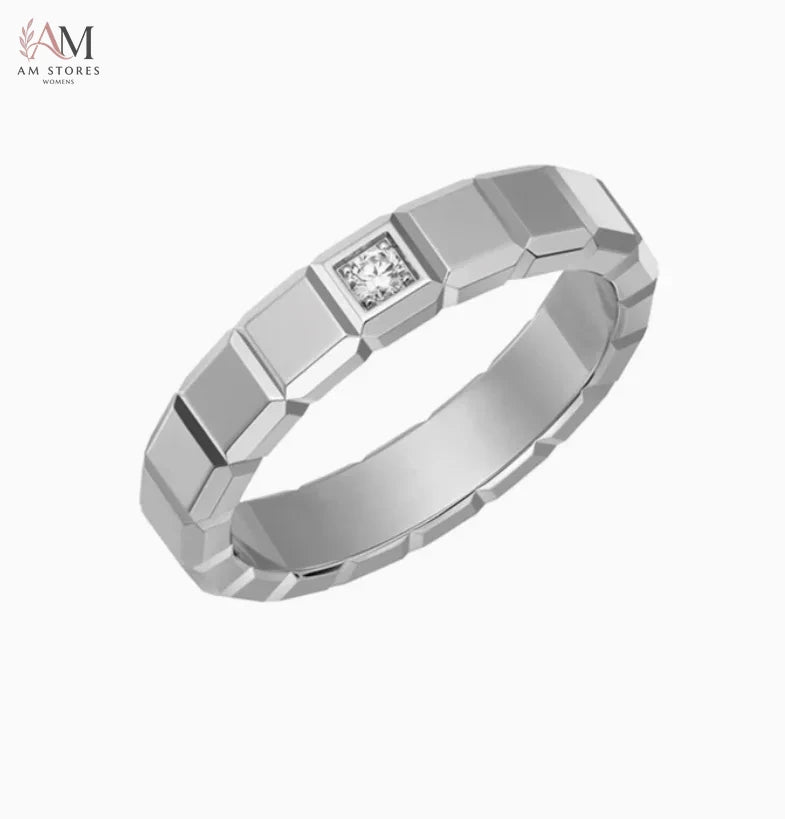 925 Sterling Silver Cubic Zirconia Couple Unisex Ring - view 7