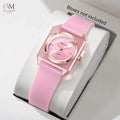 Fashion Rectangle Dial Women Watches Simple Silicone Band Ladies Quartz Watch Wristwatch Reloj Mujer Girls Clock (Without Box)