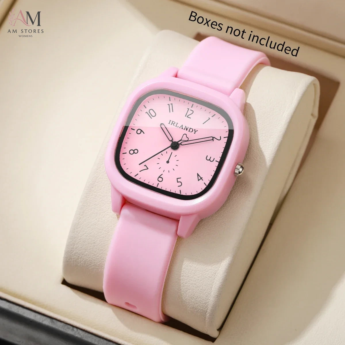 Fashion Square Women Quartz Watch Silicone Strap Girls Analog Wristwatches Clock Reloj Mujer Clock (Without Box)