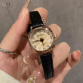 Fashionable new small dial square watch for women, Instagram niche watch design, simple retro British style quartz watch