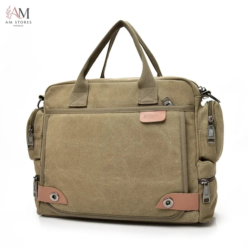 Men's Canvas Travel Crossbody Messenger Bag - view 2