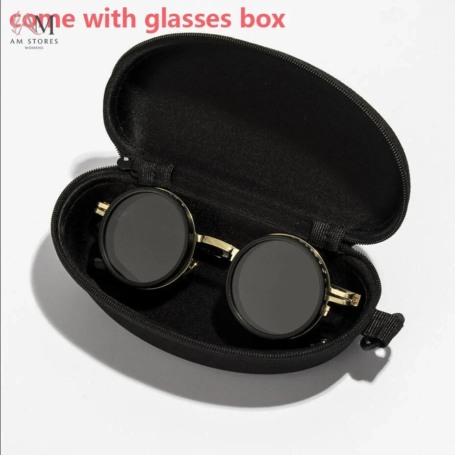 Unisex Vintage Round Polarized ND9 Eyeglasses UV400 - view 5