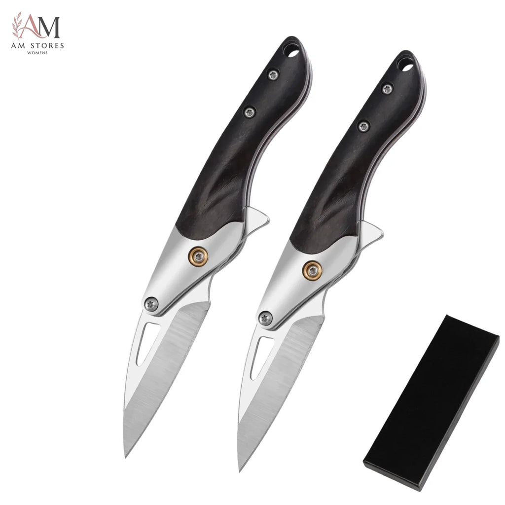 Black Walnut Handle Folding Fruit Knife - view 7