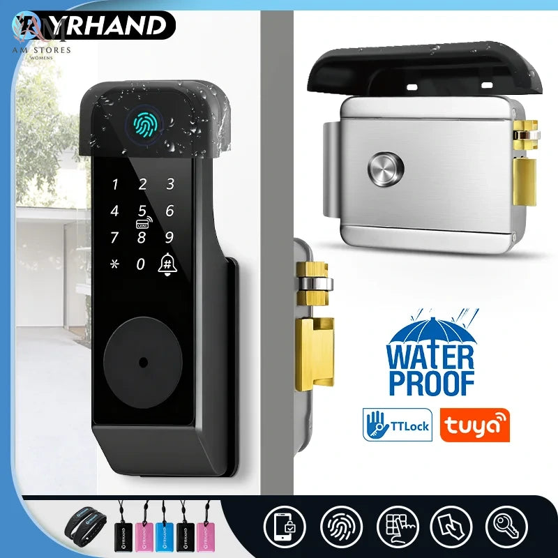 IP66 Waterproof Fingerprint Smart Door Lock - Image 1