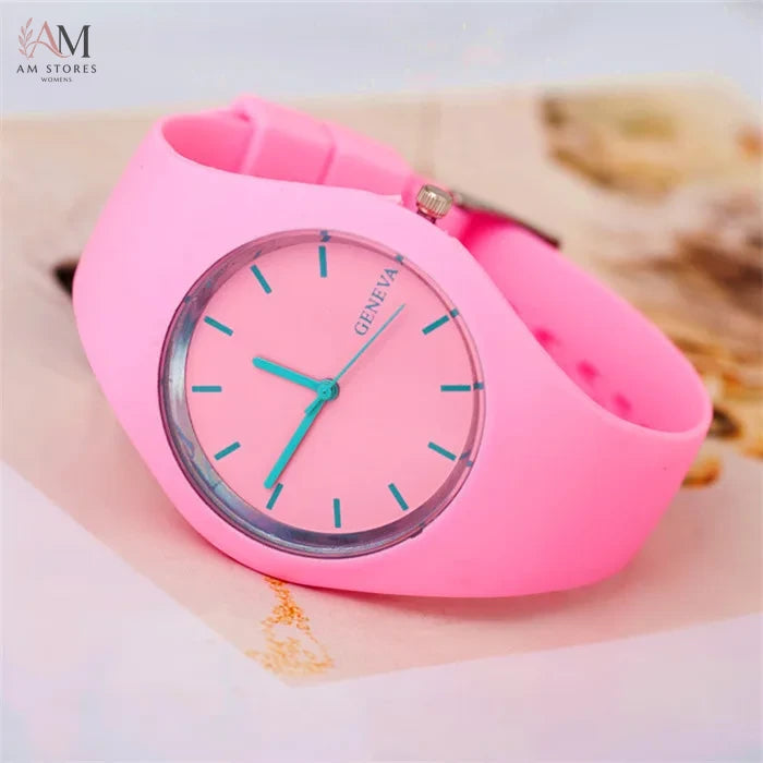 Geneva Women Watches Fashion Casual Sport Colorful Jelly Watches Silicone Band Quartz Wristwatches Girl Cheap Price Dropshipping