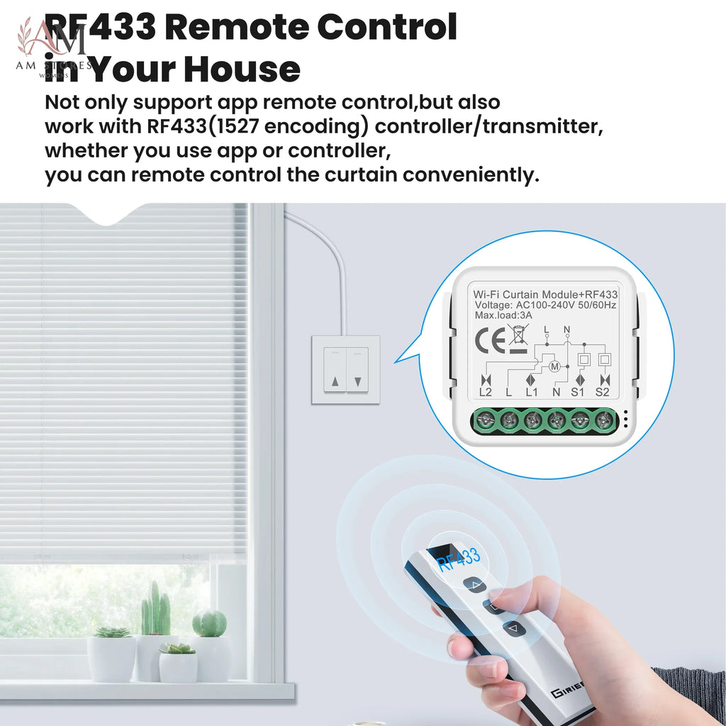 Smart Curtain Switch Module with RF Remote Support - Image 5
