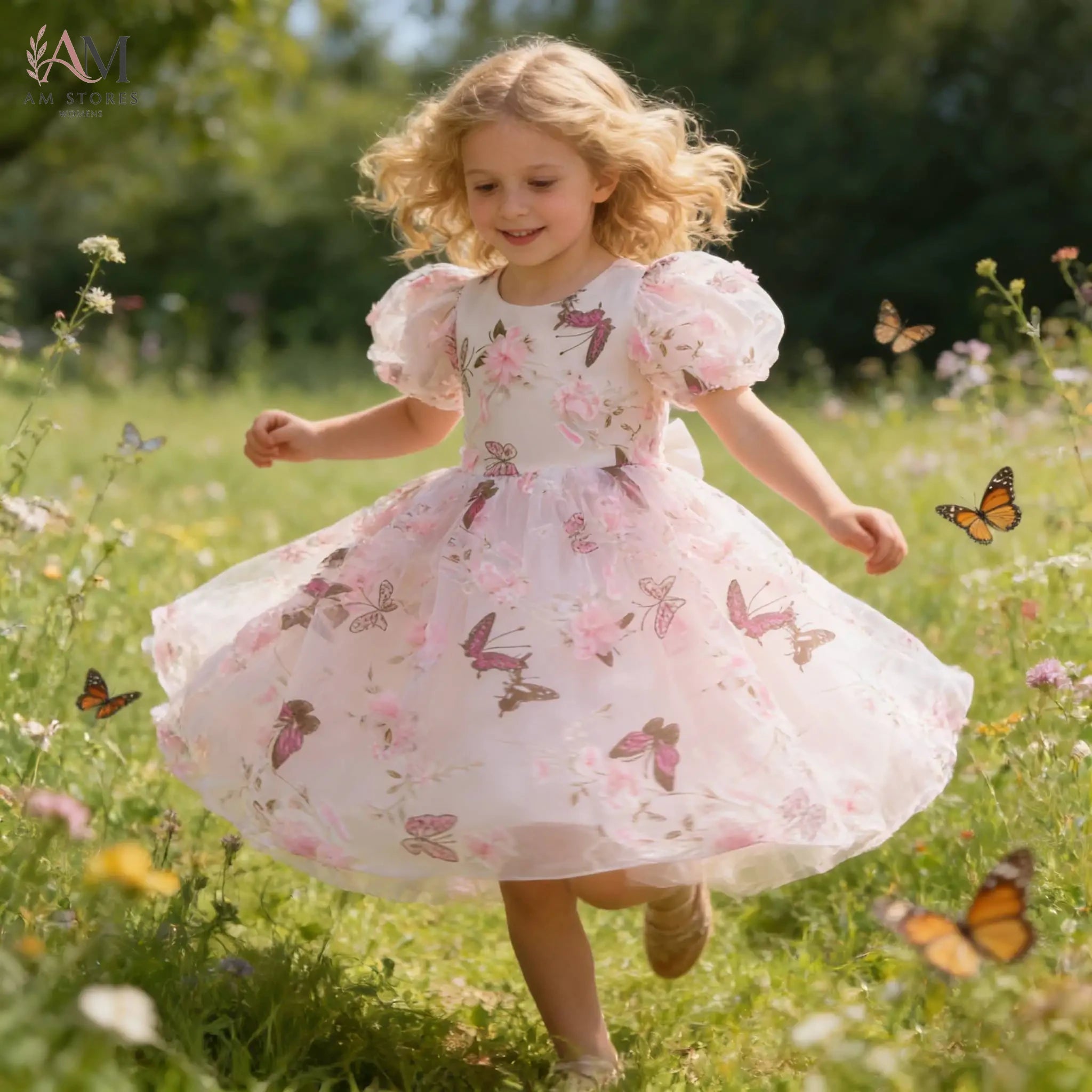 Girls Floral Dress Summer Pink Tulle Princess Dress Flower Girls Embroidered Baptism Gown For Photo Shoot And Wedding Events 2yr