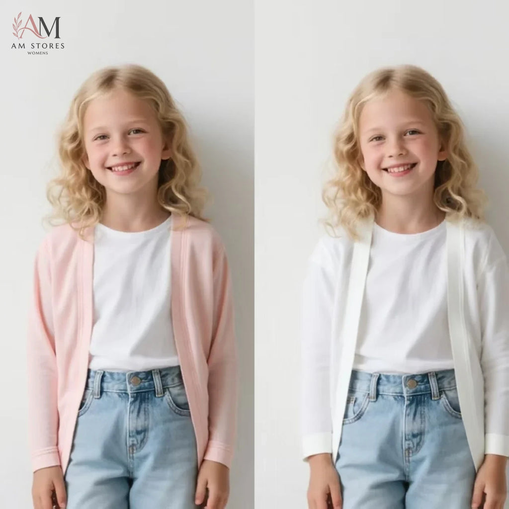 Girls' Spring and Autumn New Style 2-20-year-old Outdoor Sunscreen Outerwear Knitted Lightweight Fashion Cardigan