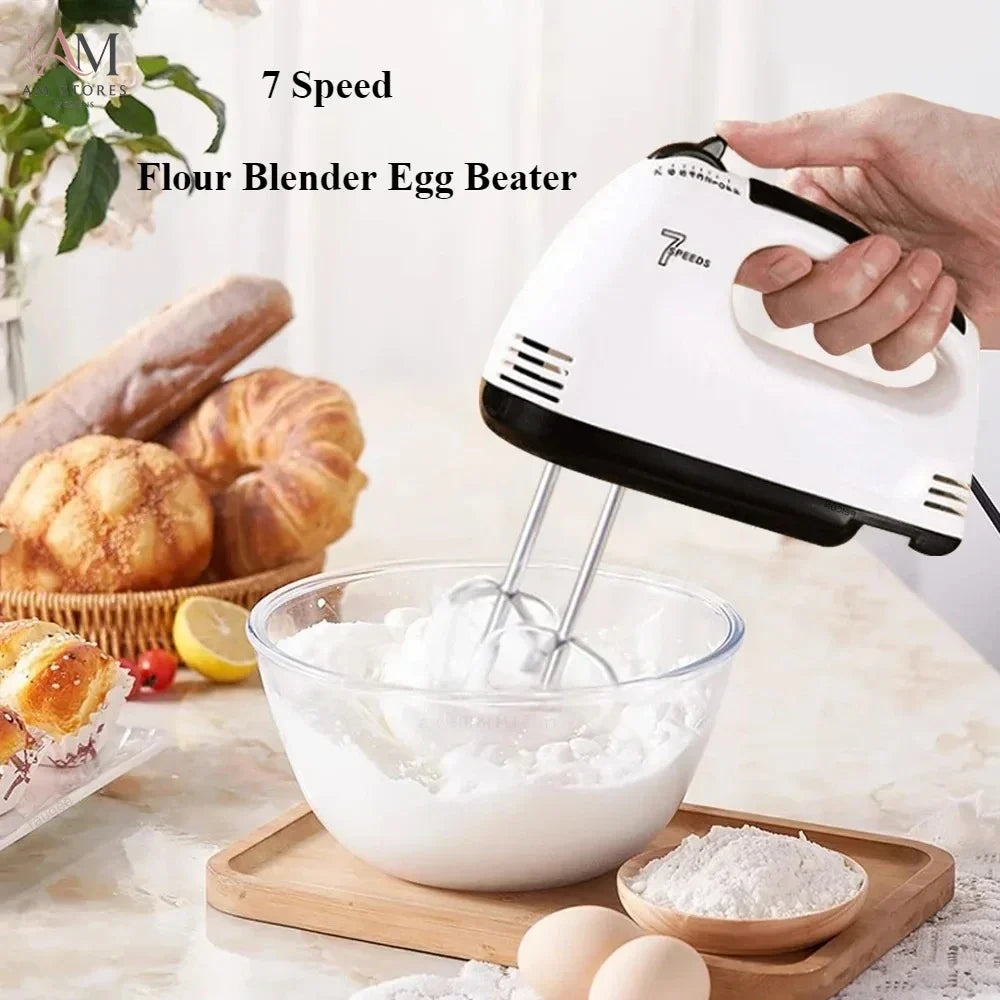 Handheld 7-Speed Automatic Electric Mixer for Baking Multi-Functional Food Egg Cream Cake Dough Mixing Home Kitchen Use