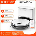 ILIFE A30 PRO 5000Pa Suction, Robot Vacuum and Mop Combo, Self Emptying, 60-Day Capacity, App/Remote, 180-Minute Running Time