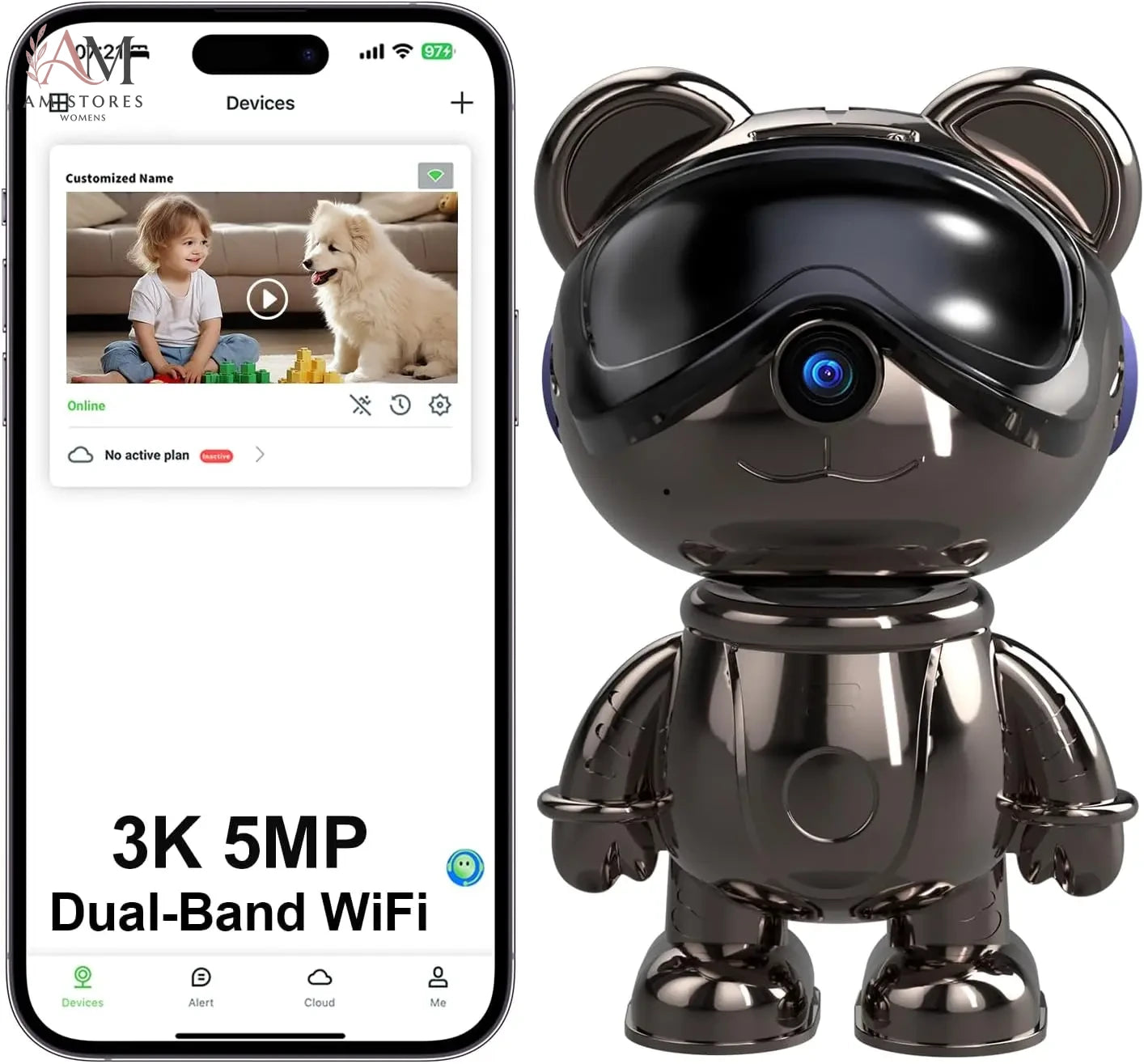 5MP Pan-Tilt Indoor Wi-Fi Security Camera - Image 1