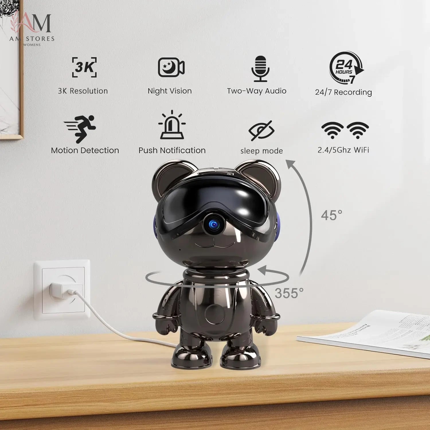 5MP Pan-Tilt Indoor Wi-Fi Security Camera - Image 2