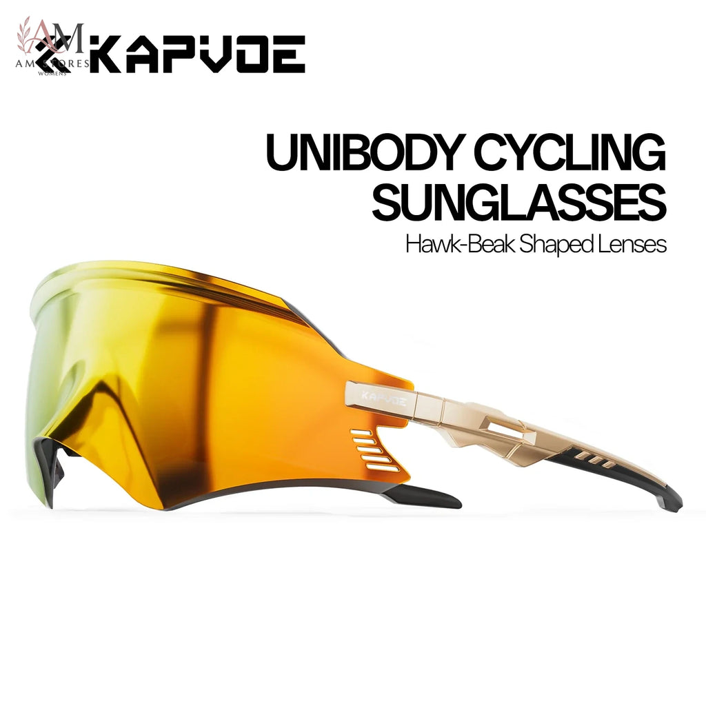 KAPVOE Photochromic Cycling Sunglasses Men Road Driving Bike Glasses Outdoor Sports Hiking Women Bicycle Cycling UV400 Goggles