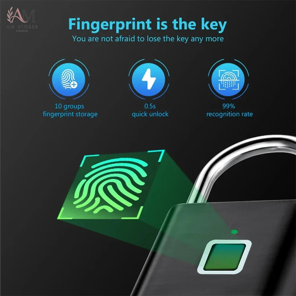 IP67 Rechargeable Fingerprint Padlock - Image 3