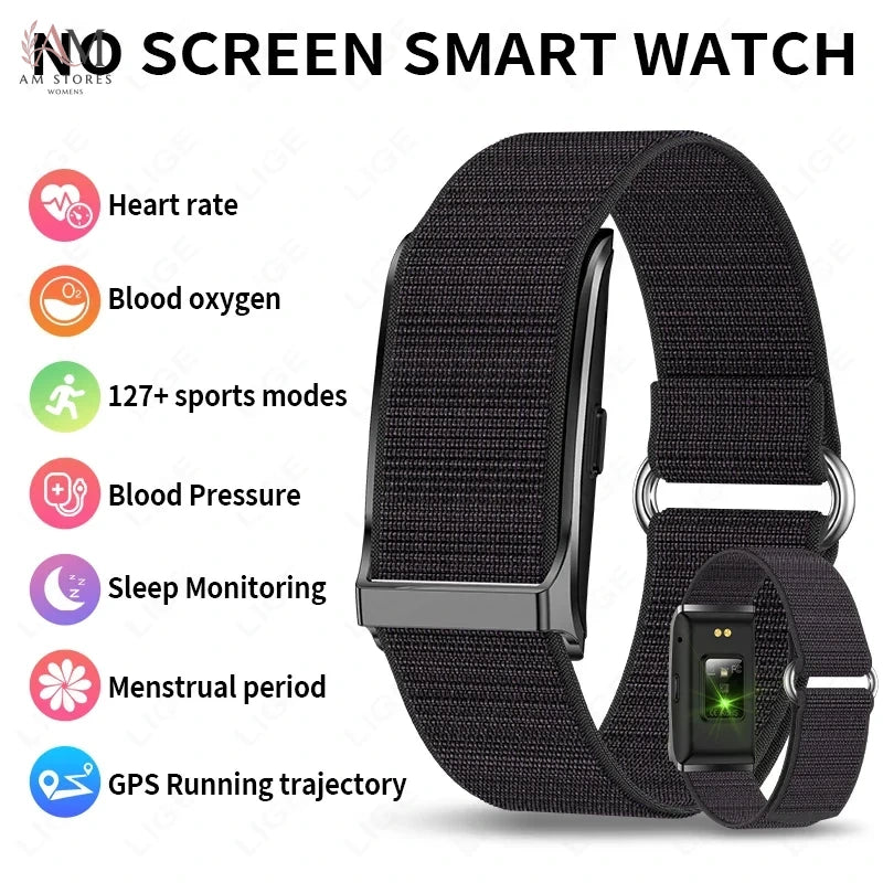LIGE No Screen Smart Watch Men's Sports Outdoors Fitness Heart Rate Monitor 1ATM Waterproof New Smartwatch For Andrio IOS 2025