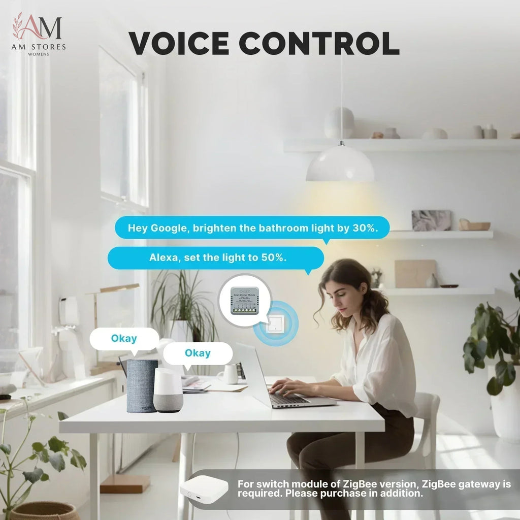 MOES Star Ring Series Mini Tuya WiFi/Zigbee Smart Switch DIY Module Light Switch 1/2 Gang Remote Control Work Alexa Google Home