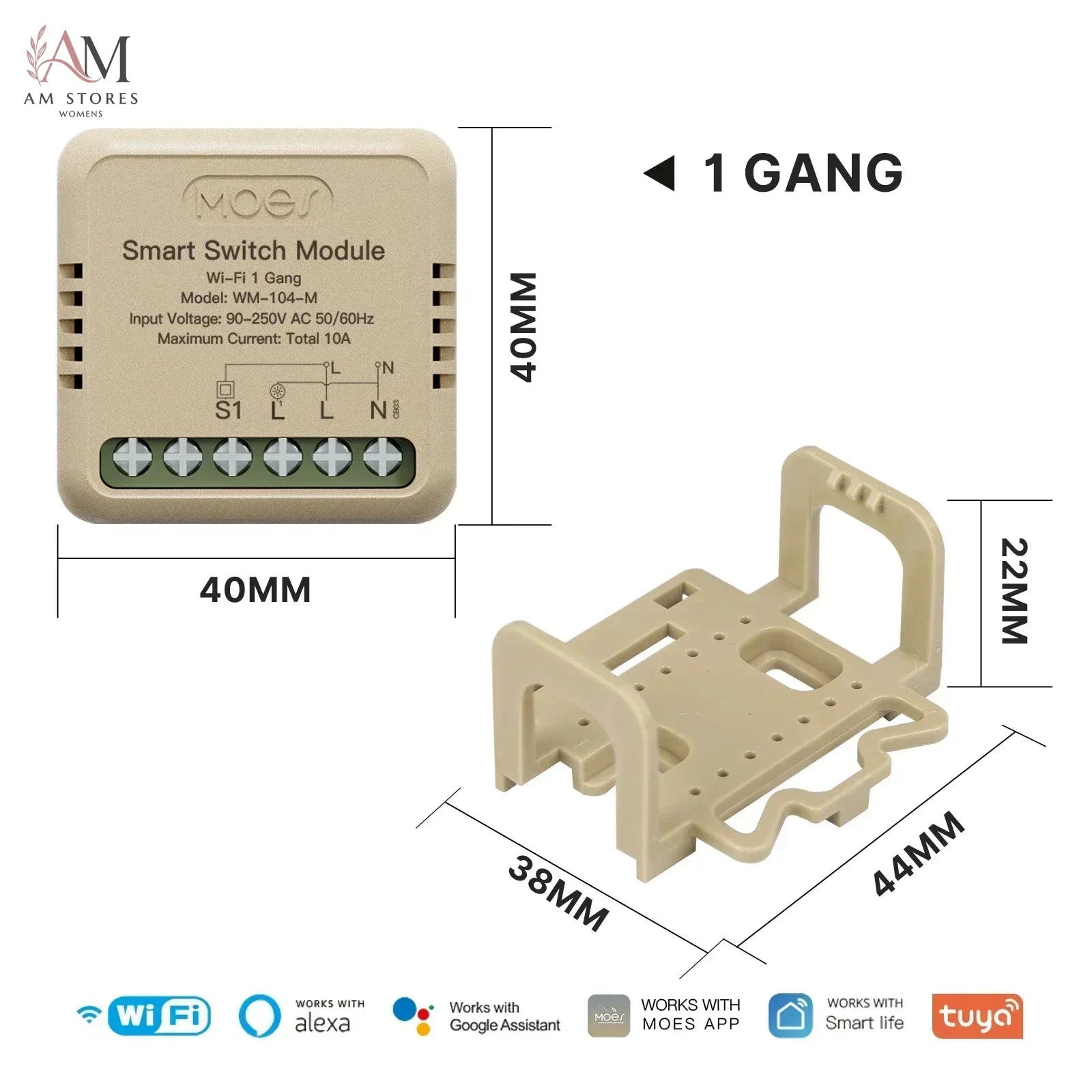 مفتاح ذكي صغير يعمل بالواي فاي/زيجبي من سلسلة MOES Star Ring، وحدة DIY، مفتاح إضاءة 1/2 عصابة، تحكم عن بعد، يعمل مع أليكسا وجوجل هوم
