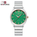 NAVIFORCE Women's Wristwatch Quartz Waterpoof Luminous Stainless Steel Strap Female Casual Fashion Daily Wear Watches Hot Sale