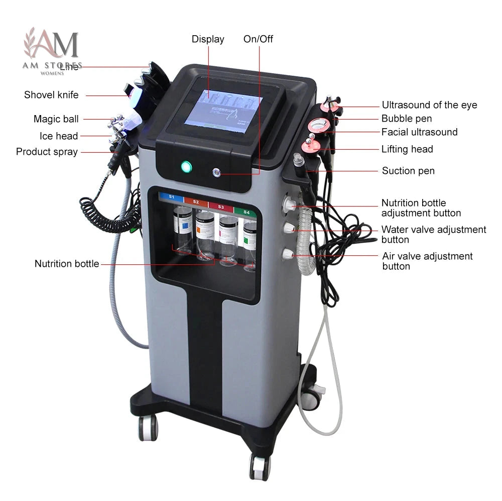 AM Stores 10-in-1 aqua peel and oxygen facial system