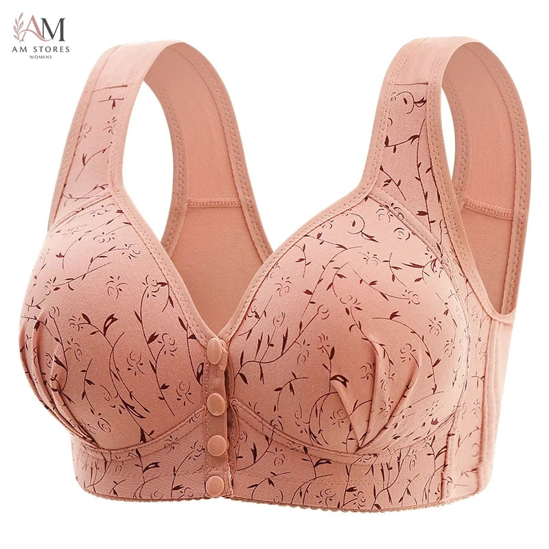 New Style Front-Buckled Mother's Bra For Women Large Size Thin Version No Steel Circle Vest-Style Bra Cover