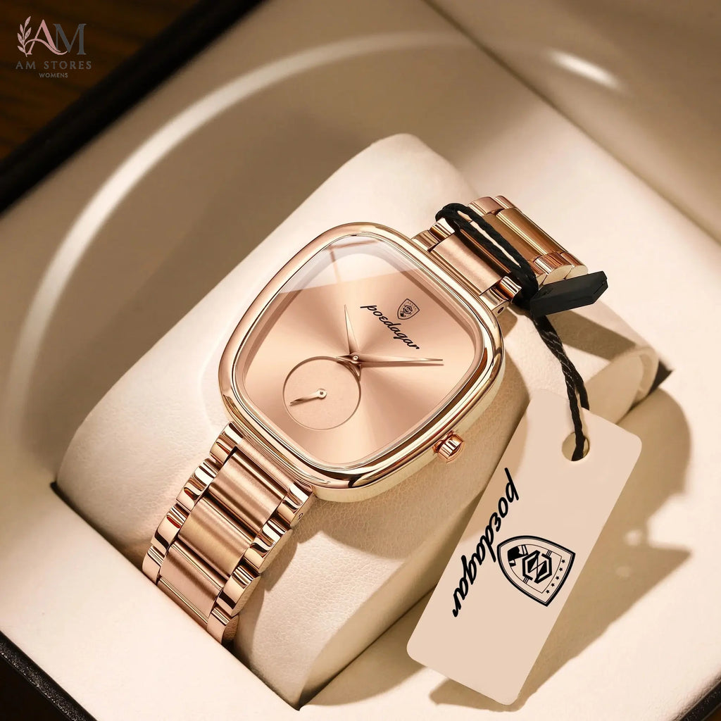 POEDAGAR Elegant Luxury Watch For Woman Waterproof Stainless Steel Women's Quartz Watches Simple High Quality Ladies Wristwatch