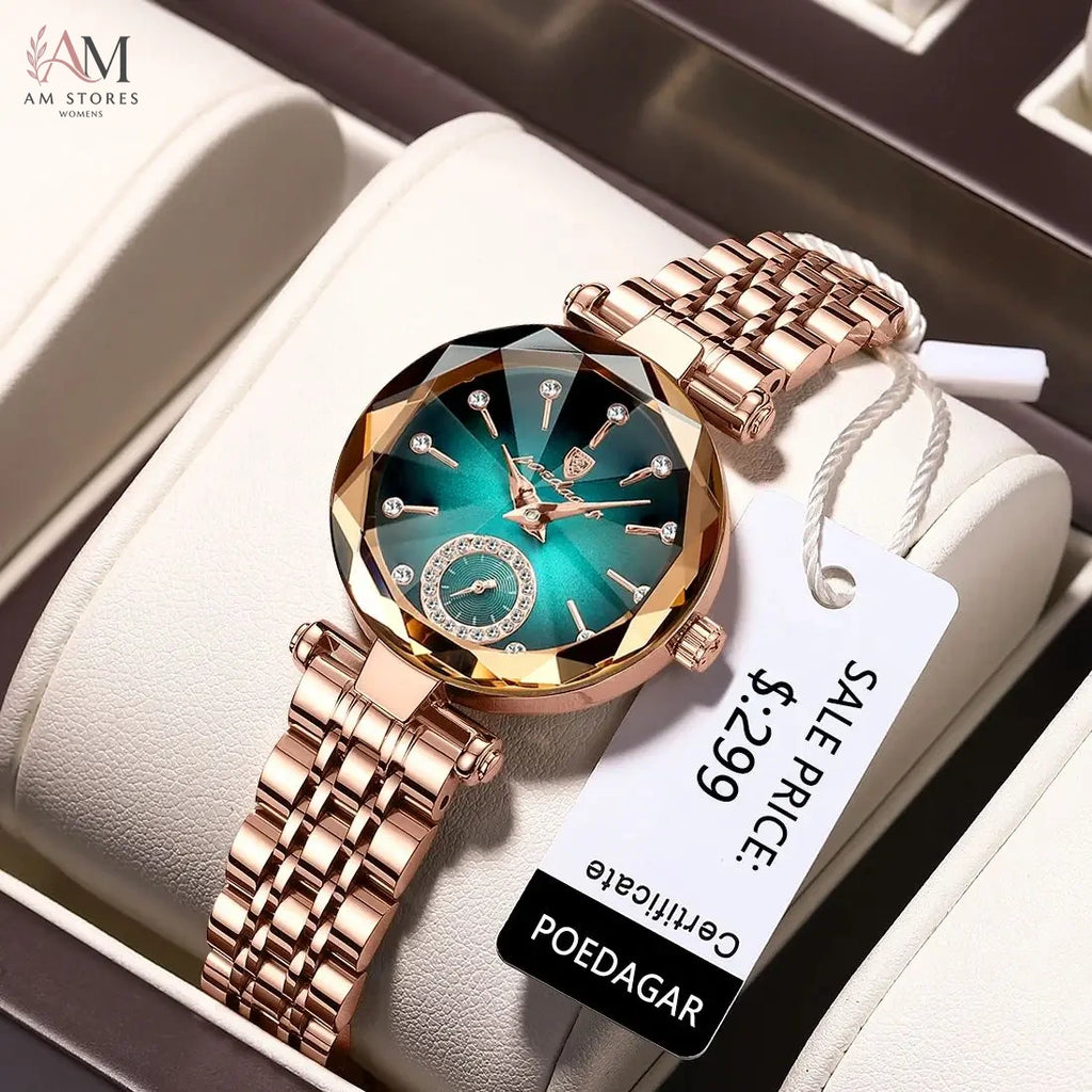 POEDAGAR Elegant Luxury Women's Quartz Watches Waterproof Stainless Steel Watch for Woman Casual Fashion Ladies Wristwatch reloj
