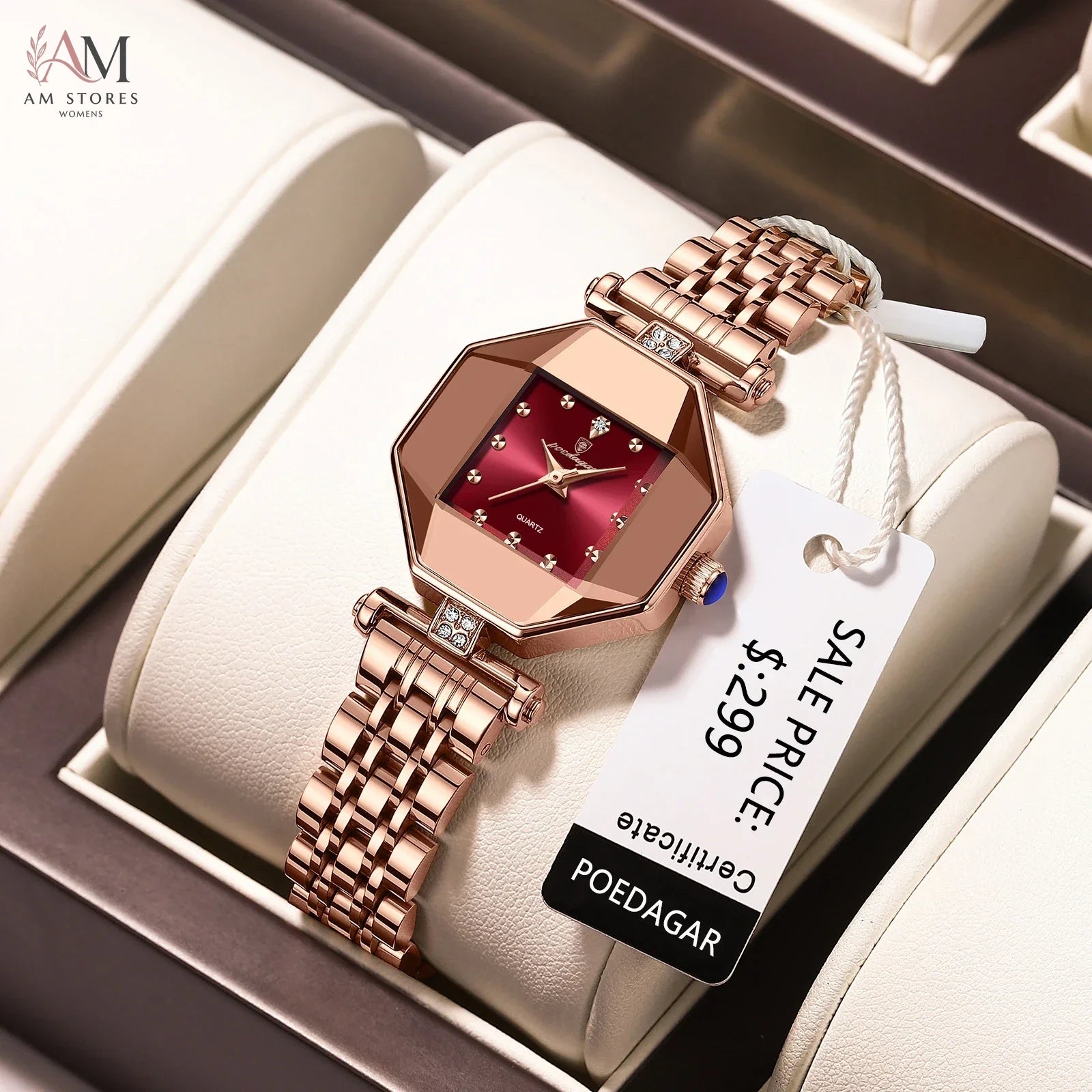 POEDAGAR Luxury Brand Women Watch Stainless Stain Waterproof Quartz Watches For Woman Fashion Simple Rose Gold Ladies Watch Gift