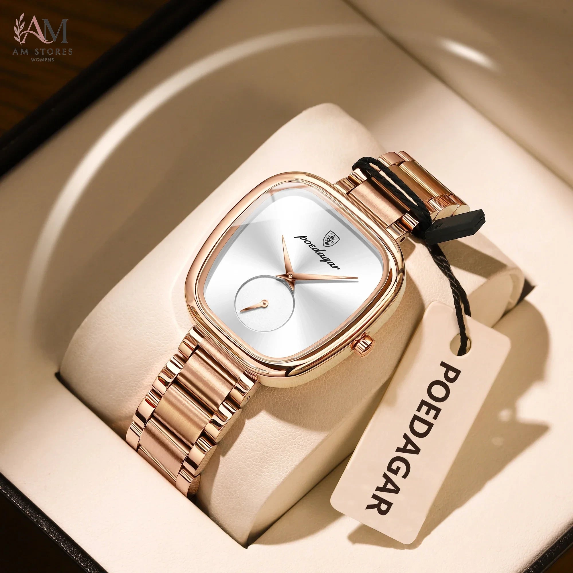 POEDAGAR Original Exquisite Ladies Wristwatch Stainless Steel Waterproof Quartz Watch For Woman Fashion Elegant Women's Watches
