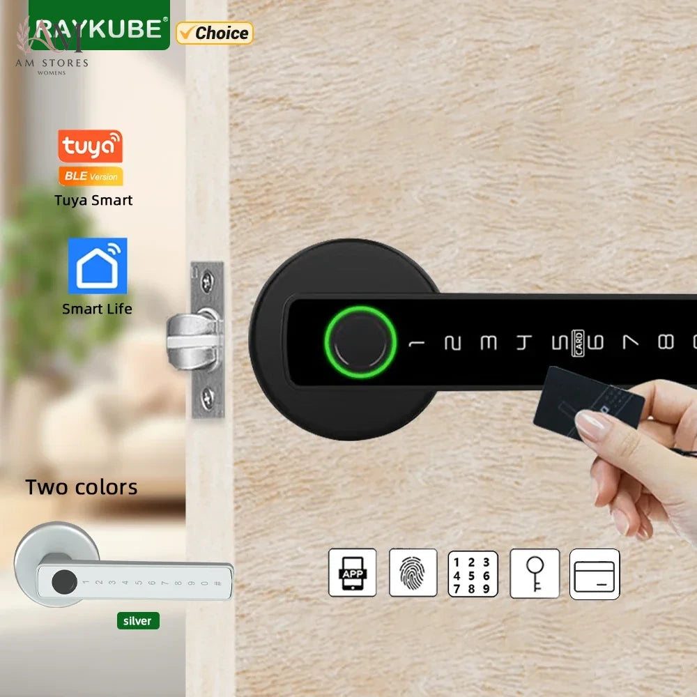 Biometric Smart Door Lock with App, Keypad & Card - Image 1
