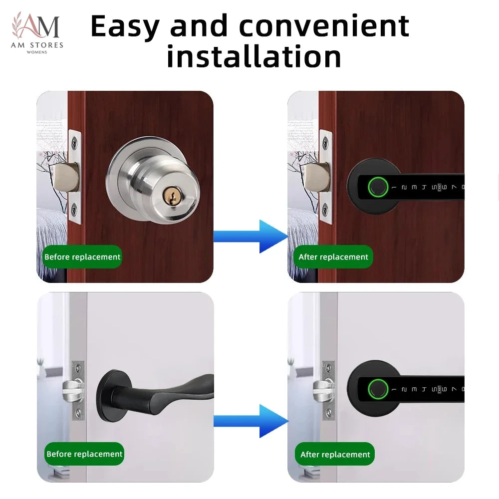 Biometric Smart Door Lock with App, Keypad & Card - Image 3