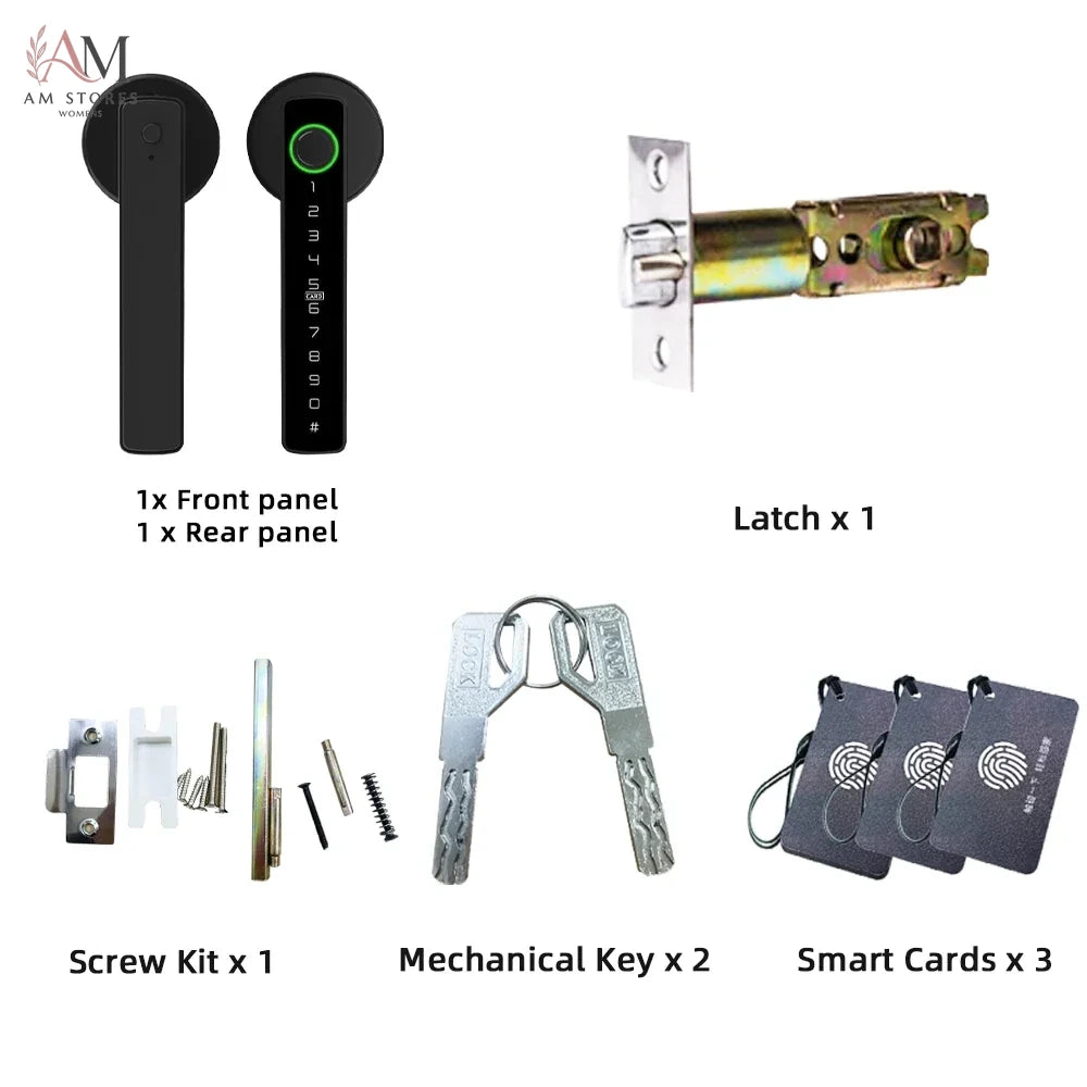 Biometric Smart Door Lock with App, Keypad & Card - Image 6