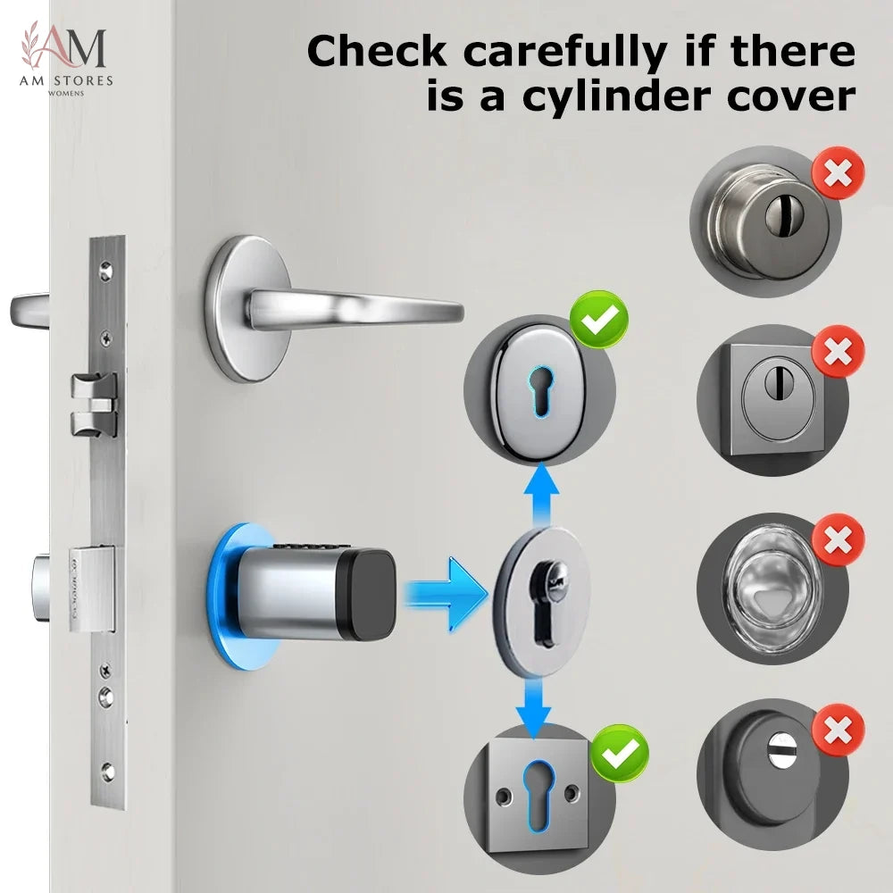 Adjustable Smart Cylinder Lock with Fingerprint & App - Image 4