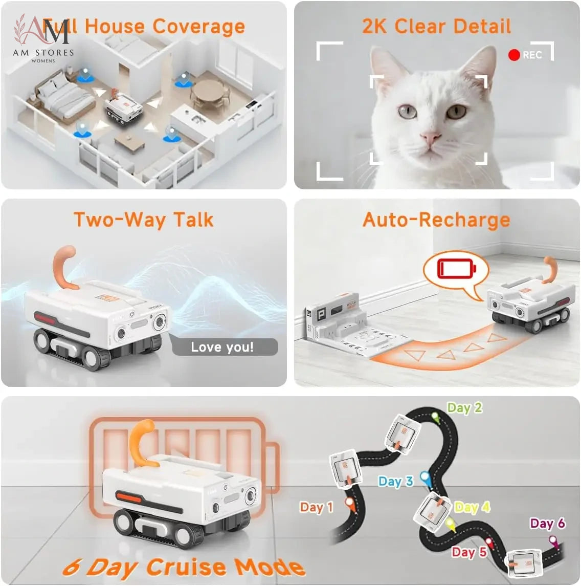 2K Self-Moving Pet Camera with Auto Tracking - Image 2
