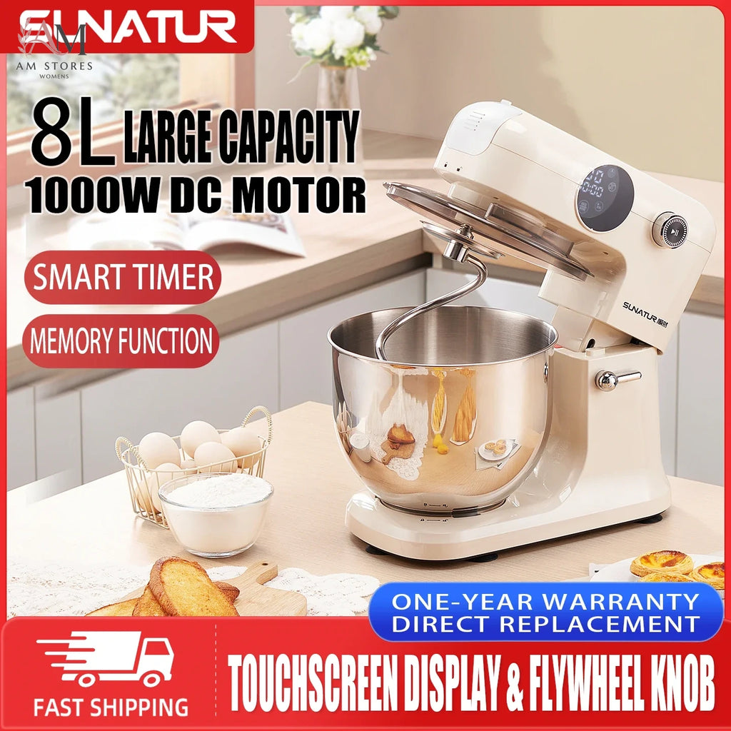 ：Shunran 8L Stand Mixer DC Motor Automatic Dough Kneader Multifunctional Mixer for Home & Commercial Baking