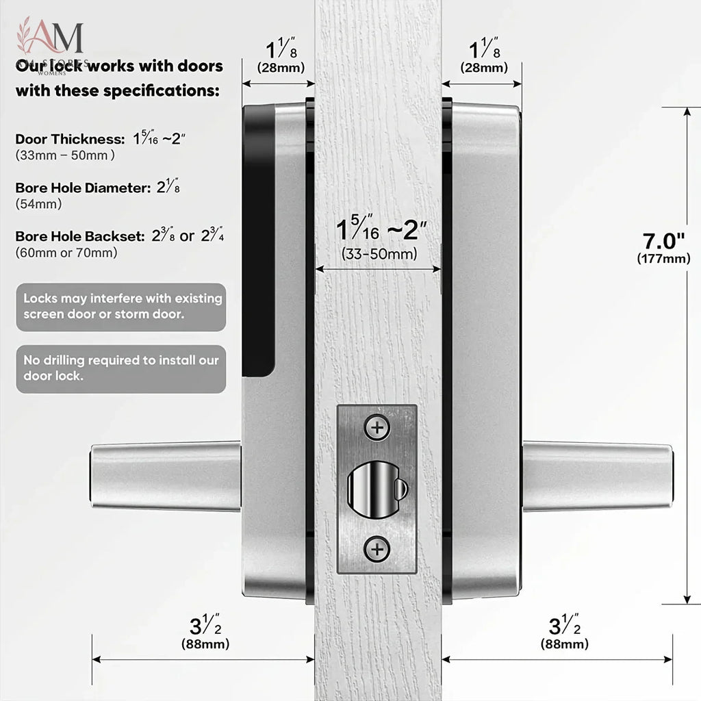 IP67 Fingerprint Smart Door Lock with Keypad & App - Image 3