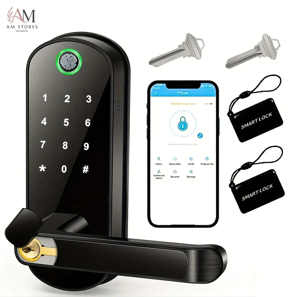IP67 Fingerprint Smart Door Lock with Keypad & App - Image 7