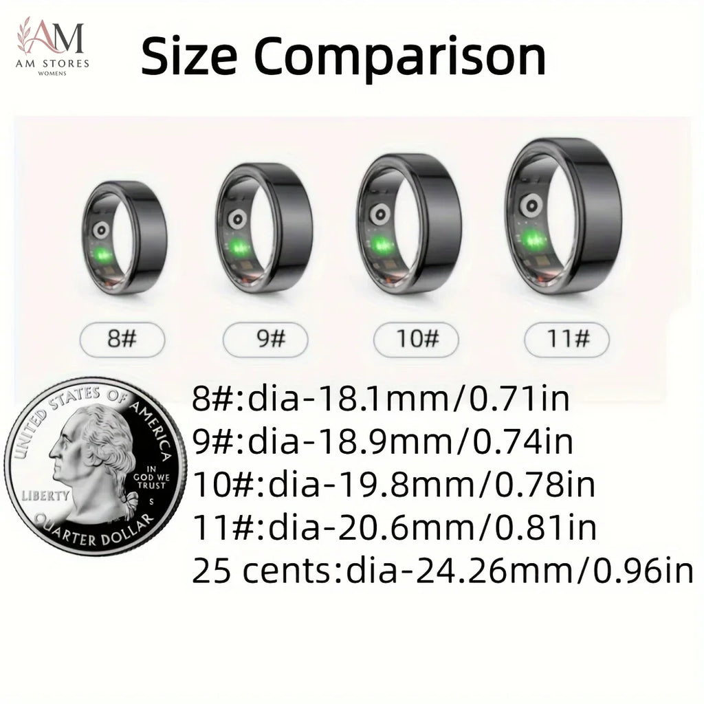 Stainless Steel Smart Activity Ring - Image 2