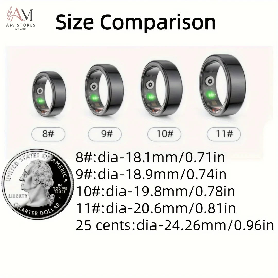 Stainless Steel Smart Activity Ring - Image 2