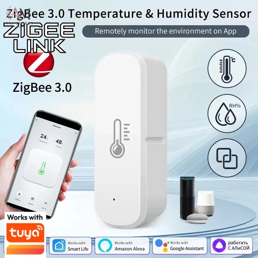 Zigbee Temperature & Humidity Sensor with App Alerts - Image 1