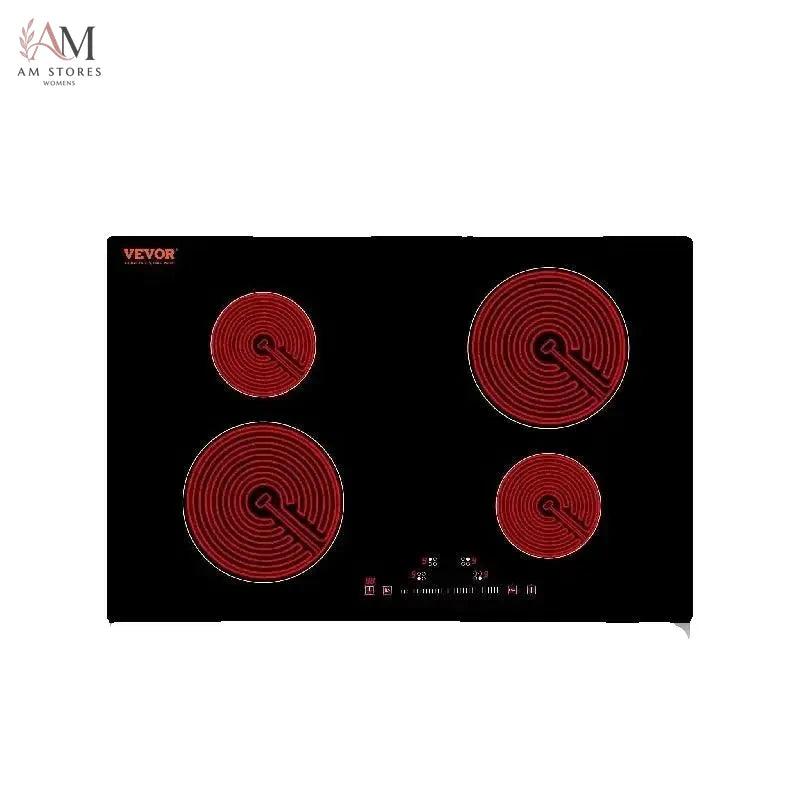 SucceBuy 2/4/5 Burners Built-in Induction Stove Top 12/24/30in Ceramic Glass Electric Cooktop For Household Commercial  Cooking