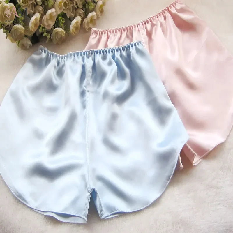 Summer New Women's Silk Pants Home Safety Underlay Shorts Silk underpants panties women  women underwear leggings