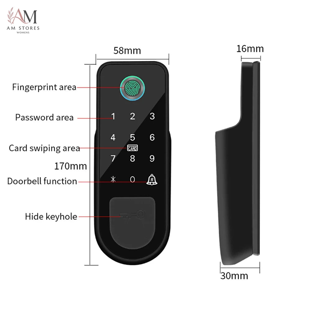 Fingerprint Rim Smart Lock with App & RFID Access - Image 3