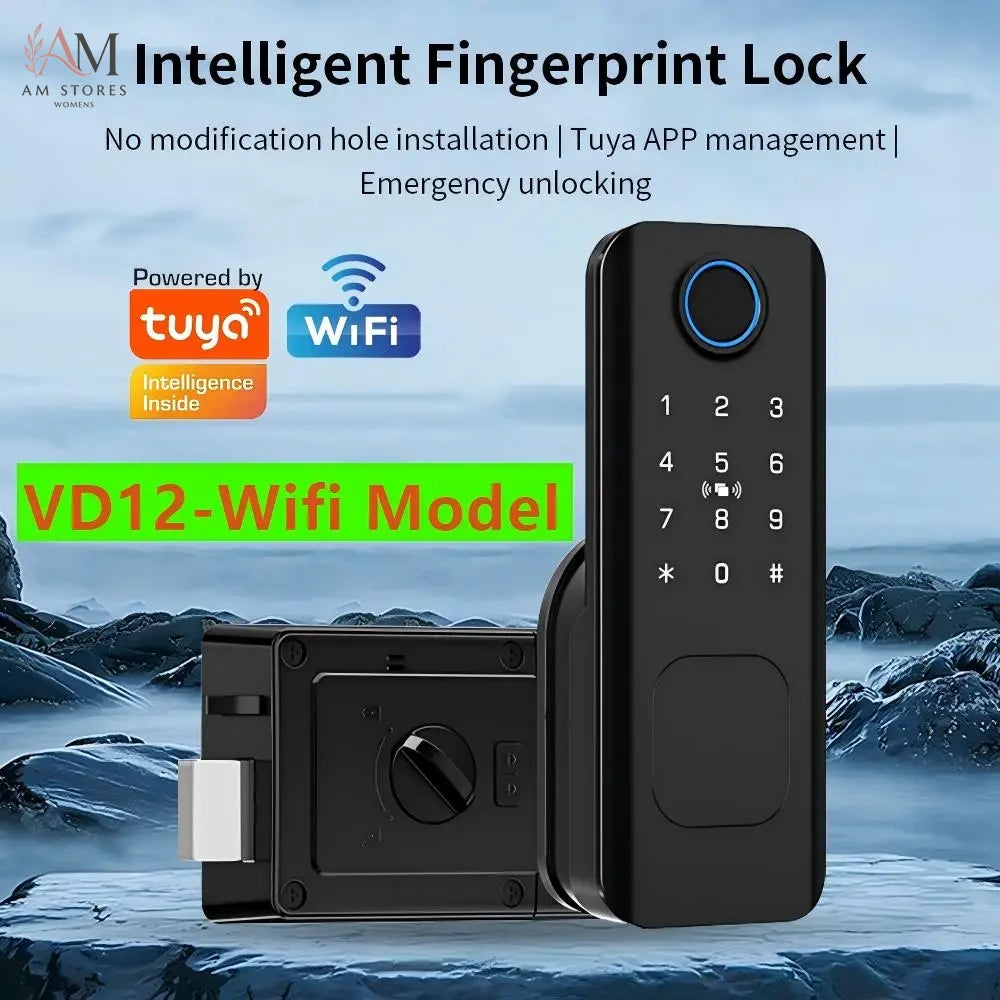 Fingerprint Rim Smart Lock with App & RFID Access - Image 7